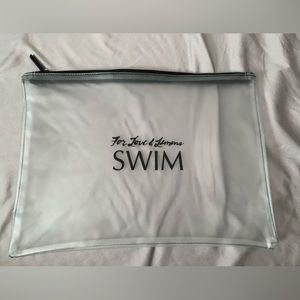 NWOT For Love and Lemons Swim Waterproof Zip Bag Handbag Clutch
